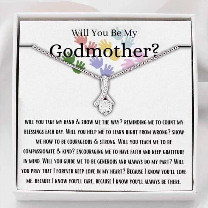 Godmother Necklace, Will You Be My Godmother Necklace, Gift For Future Godmother, Godmother Proposal