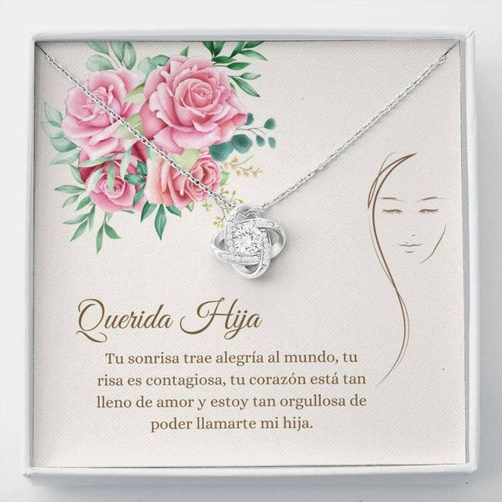 Stepdaughter Necklace, Sweet Hija Necklace  Spanish Daughter Gift  Cards For Hija  Sentimental Necklace  Love For Hija