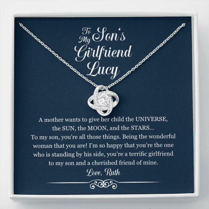 Daughter-in-law Necklace, Personalized Necklace Gifts For Sons Girlfriend Friendship, Sons Girlfriend Gift Custom Name