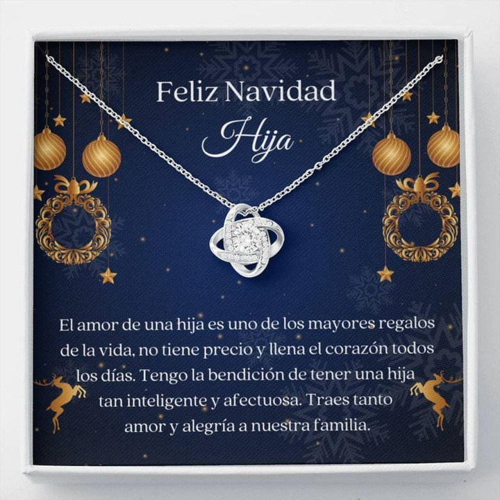 Stepdaughter Necklace, Hija Collar Navidad Dulce Regalo Hija Spanish Christmas Gift Latina Daughter Gift Amor Para Hija