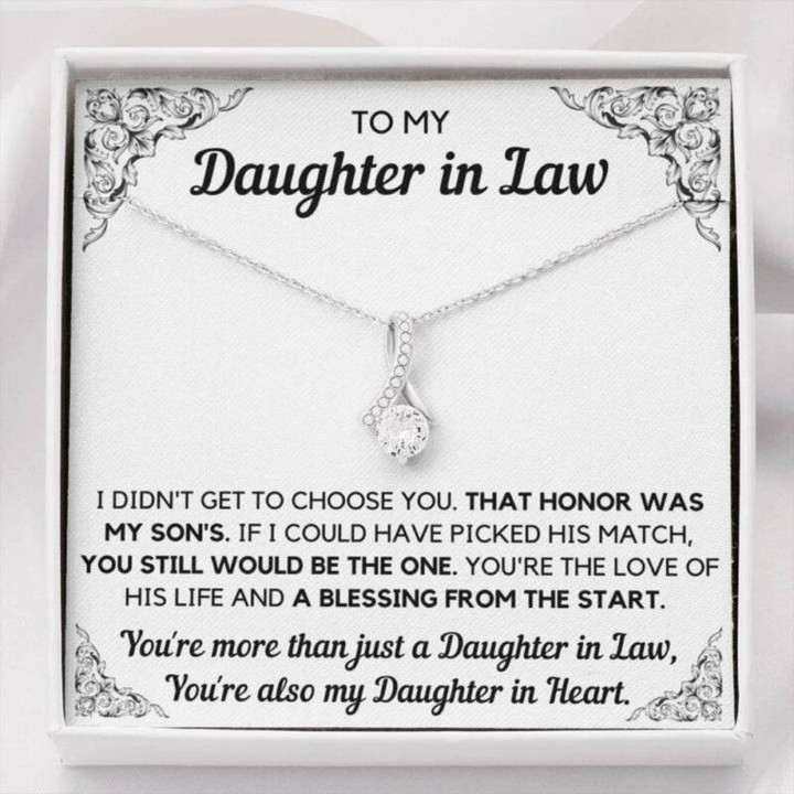 Daughter-in-law Necklace, To My Daughter-In-Law Honor Alluring Beauty Necklace Gift