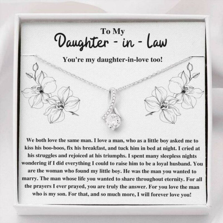 Daughter-in-law Necklace, To My Daughter-In-Law Triumphs Flowers Necklace Gift