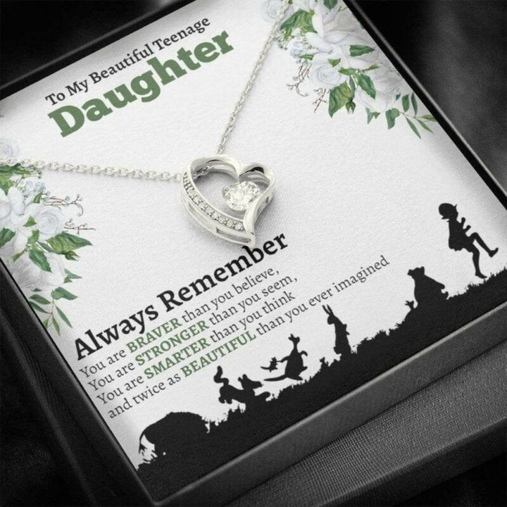 Daughter Necklace, Teenage Daughter Necklace, Love You To The Moon,For A Daughter