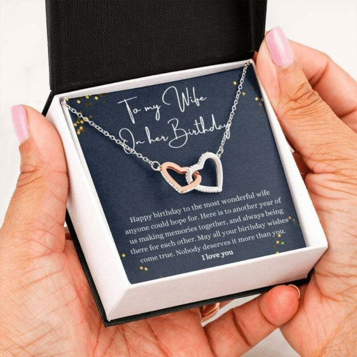 Wife Necklace, Happy Birthday Wife Necklace, Gift For Wife Birthday, Thoughtful Gift