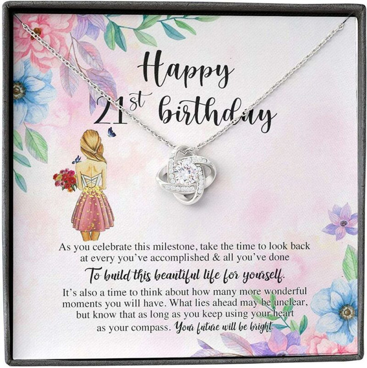 Daughter Necklace, Happy 21st Birthday Necklace, Mom / Dad Gifts