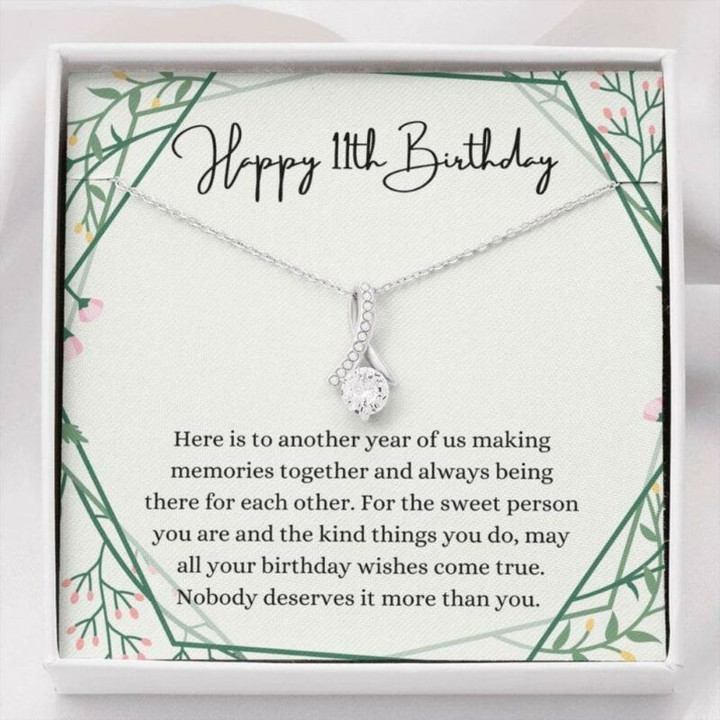 Daughter Necklace, Niece Necklace, Happy 11th Birthday Necklace, Gift For 11th Birthday, 11 Years Old Birthday Girl