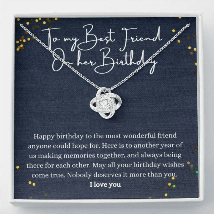 Friend Necklace, Happy Birthday Best Friend Necklace Gift, Best Friend Thoughtful Gift, Message Card