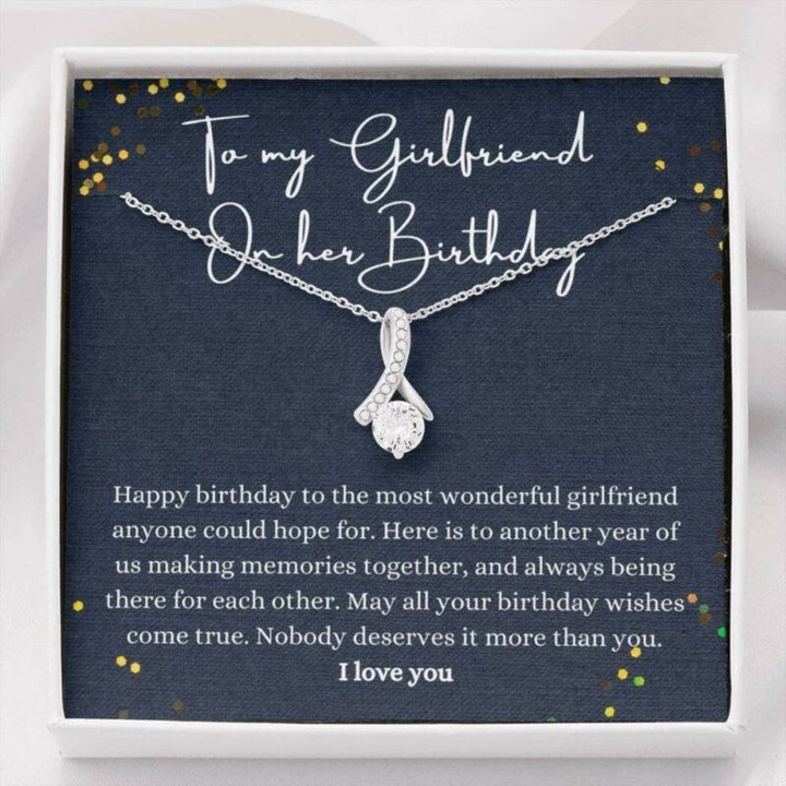 Girlfriend Necklace, Future Wife Necklace, Happy Birthday Girlfriend Necklace Gift, Thoughtful Gift