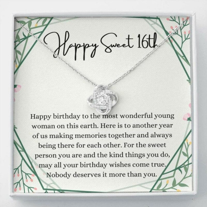 Daughter Necklace, Granddaughter Necklace, Happy Sweet 16th Birthday Necklace Gift For Her, Gift For 16 Years Old, Sweet Sixteen