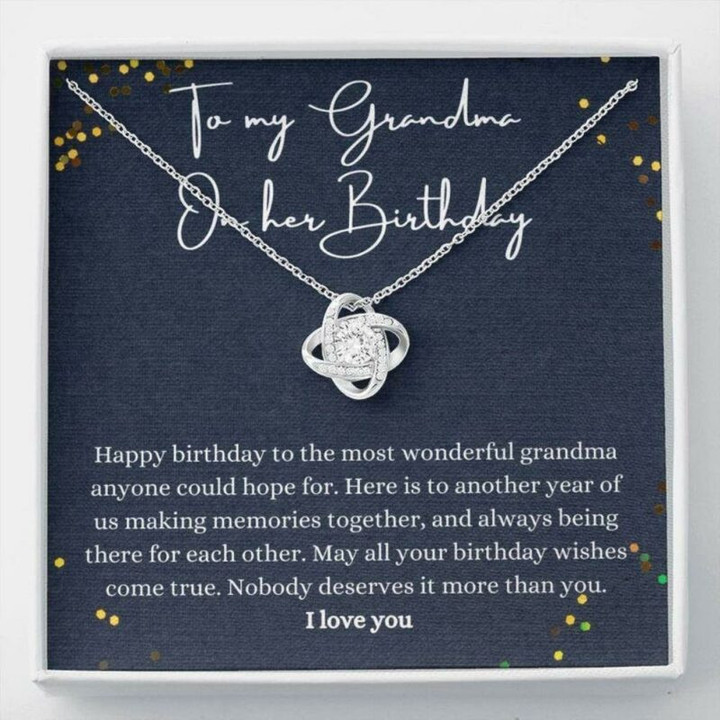 Grandmother Necklace, Happy Birthday Grandma Necklace, Gift For Grandmother Birthday