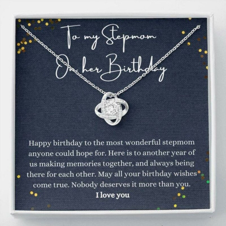 Stepmom Necklace, Happy Birthday Stepmom Necklace Gift, Gift For Stepmother Bonus Mom Birthday