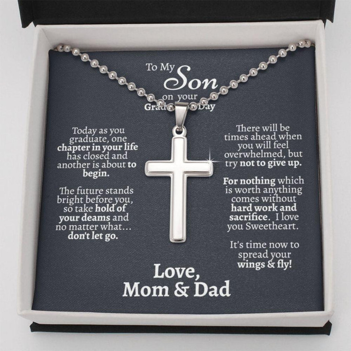 Son Necklace, Son Graduation Gift, High School Graduation Gift From Parents, Meaningful College Graduation Gift For Son