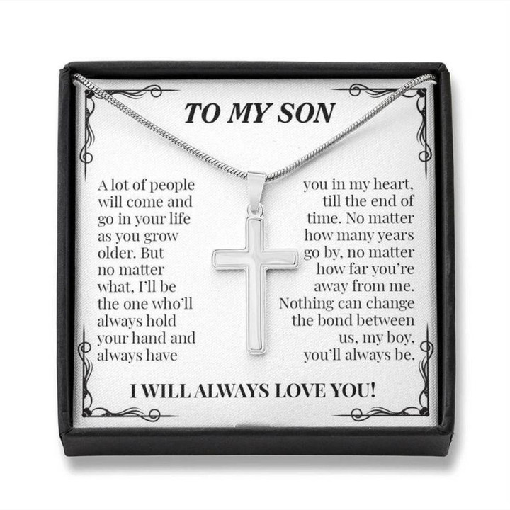 Son Necklace, To My Son Cross Necklace, Gift For Son From Mom, Christmas Gifts For Son From Mom, Mom To Son Gift