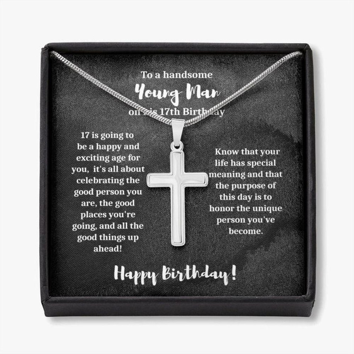Son Necklace, 17th Birthday Necklace Gift For Him, 17th Birthday Necklace Gift For 17 Year Old Boy, Son 17th Birthday
