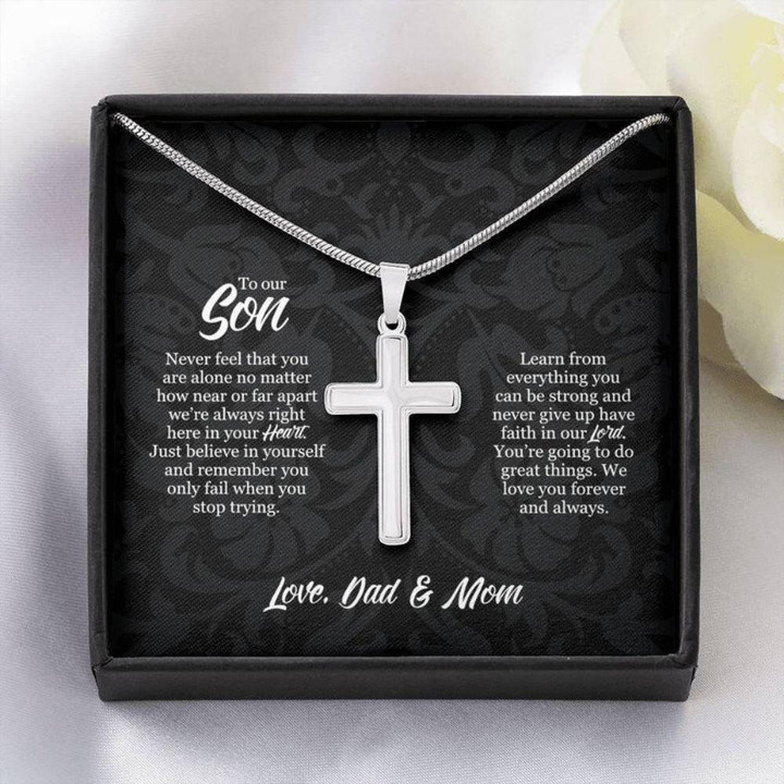 Son Necklace, To Our Son Necklace From Dad And Mom, Son Christmas Gifts, Confirmation Gift For Boys