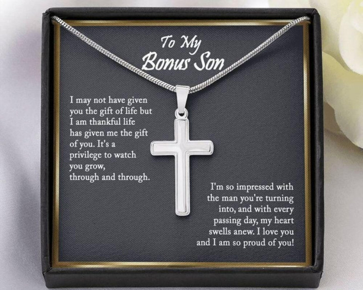 Son Necklace, Stepson Necklace, Bonus Son Necklace Gift, Christmas Gift For Bonus Son, Adopted Son