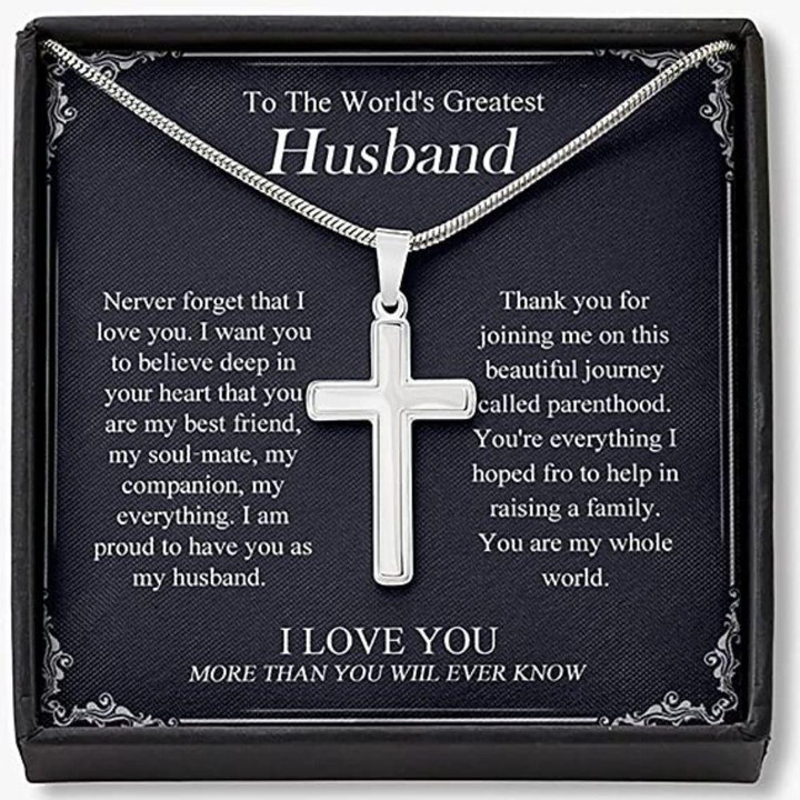 Husband Necklace gift, Boyfriend Necklace, Fathers Day Necklace For Men, To My Man Husband Gift, My Everything Necklace
