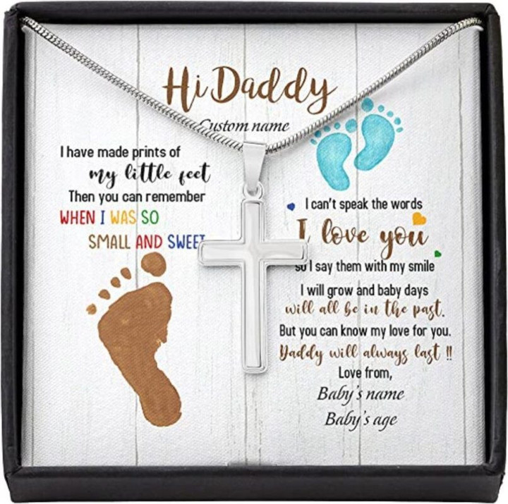 Husband Necklace gift, Dad Necklace, New 1st First Daddy Bump Kiss Kick Love Necklace Gift
