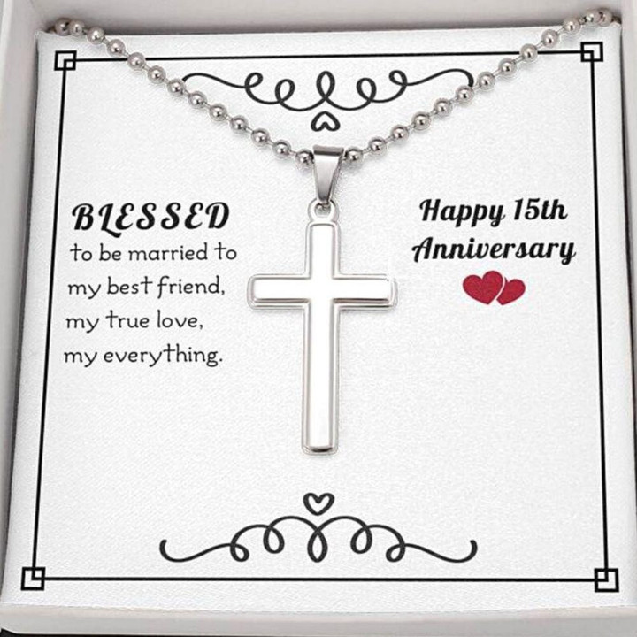 Husband Necklace gift, To My Husband Necklace gift Gift  Blessed 15th Anniversary Necklace