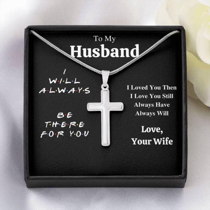Husband Necklace gift, To My Husband Gift From Wife I Loved You Then Cross Necklace