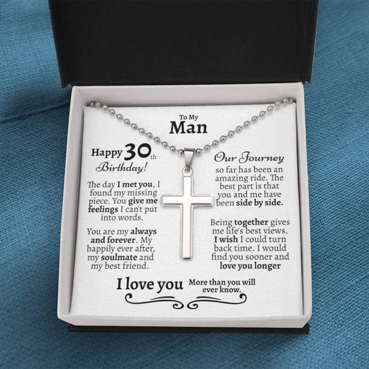 Husband Necklace gift, Husband 30th Birthday Necklace Gift, Gift For Him 30th Birthday, Boyfriend 30th Birthday Necklace Gift