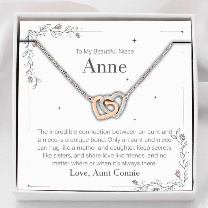 Niece Gift Necklace, Personalized Necklace To My Beautiful Niece Aunt Niece Gift Necklace Gift Custom Name