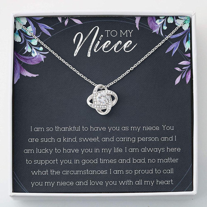 Niece Gift Necklace, Love Knots Necklace To My Niece Gift Necklace Gifts