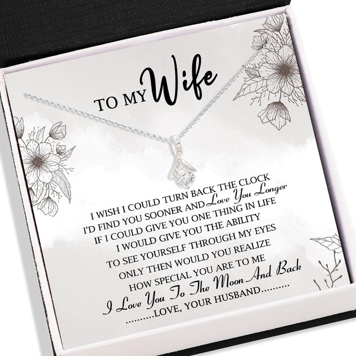Wife Necklace gift, To My Wife Necklace gift Card  Alluring Beauty Necklace, Jewelry For Wife, Wife Gifts V1