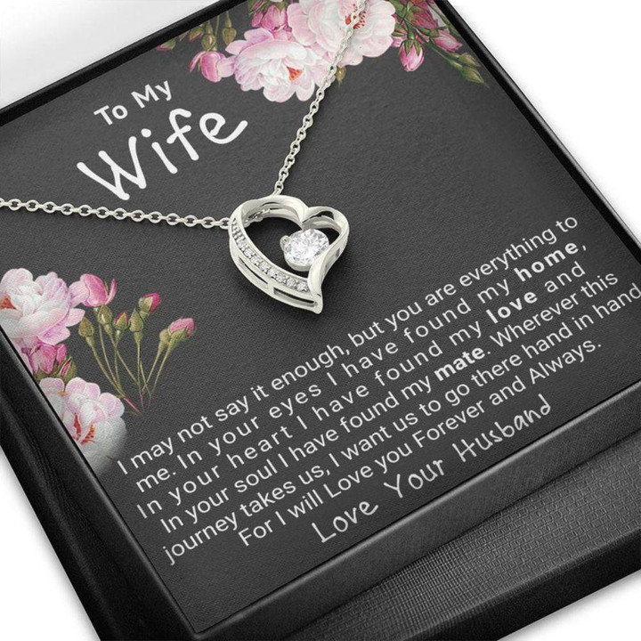 Wife Necklace gift, Gift For Wife Forever Love Necklace, Christmas Gift For Wife, On Her Birthday Gift