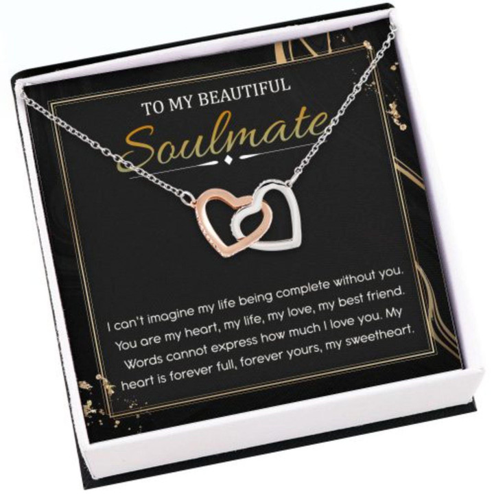 Wife Necklace gift, To My Soulmate Necklace, Gift For Wife From Husband, Personalized Jewelry