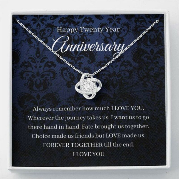 Wife Necklace gift, 20th Wedding Anniversary Necklace Gift For Wife China Anniversary Twentieth