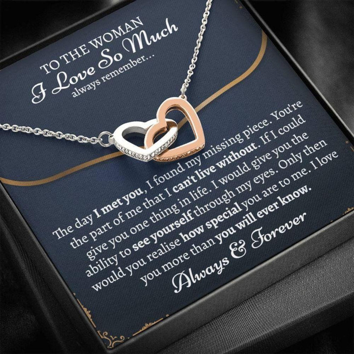 Wife Necklace gift, To The Woman I Love Necklace, I Love You Gift For Her, Romantic Gift For Lovers