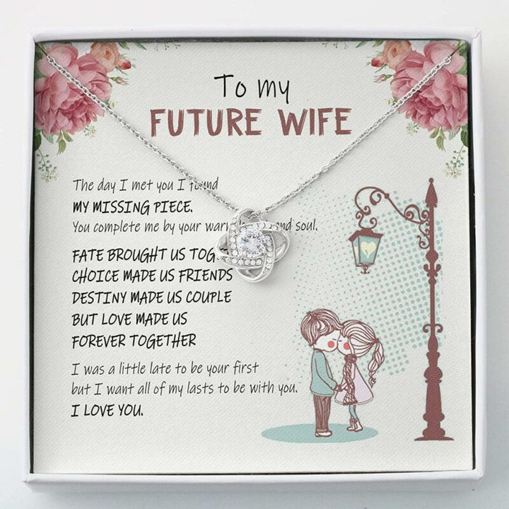 Wife Necklace gift  To My Future Wife Love Knot Necklace With Gift Box