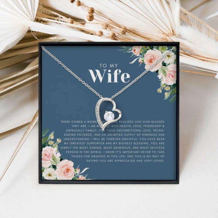 Wife Necklace gift, Wife Gift: Gifts For Wife, Birthday Christmas Valentines Day Anniversary Forever Love Necklace