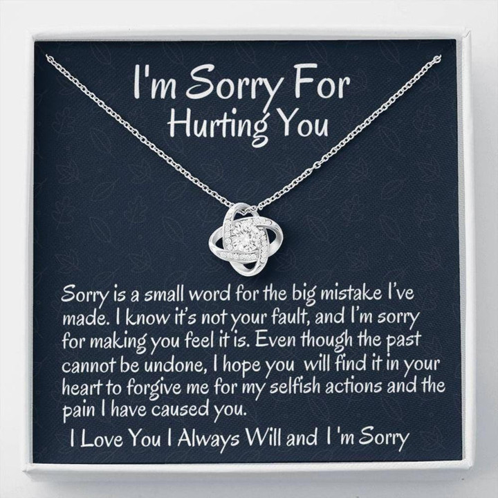 Wife Necklace gift, Girlfriend Necklace, Im Sorry Gift, Apology Necklace For Wife Girlfriend, Love Knot
