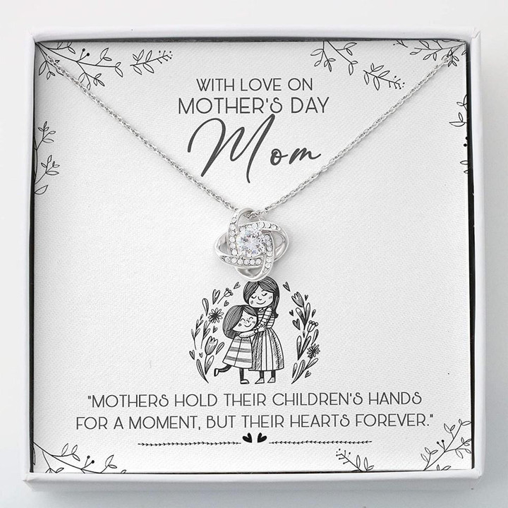 Mom Necklace Gift, Gift For Mom For Mom  Love Knot Necklace