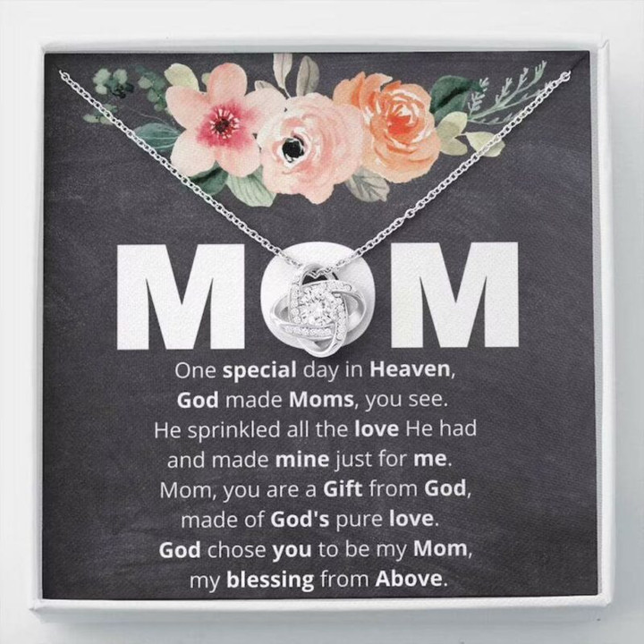Mom Necklace Gift, Poem Card Gift For Mom, Mother Necklace Mothers Day