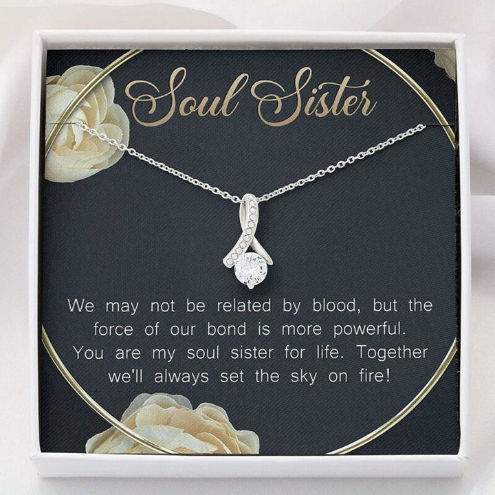 Sister Necklace Gift, To My Sister My Soul Necklace, Gifts For Best Friend Bestie BFF