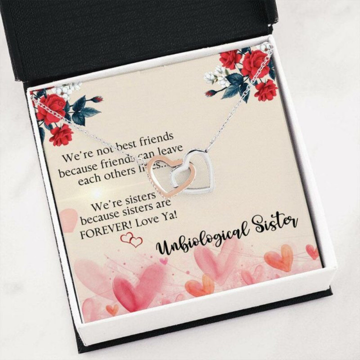 Sister Necklace Gift, Unbiological Sister Necklace Gift, Sisters Are Forever, Gift For Best Friend Soul Sister Bridesmaid BFF