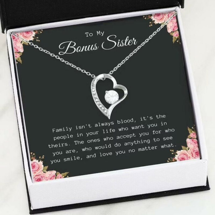 Sister Necklace Gift, Necklace For My Bonus Sister  Christmas Gift For Bonus Sister, Gift For My Best Friend