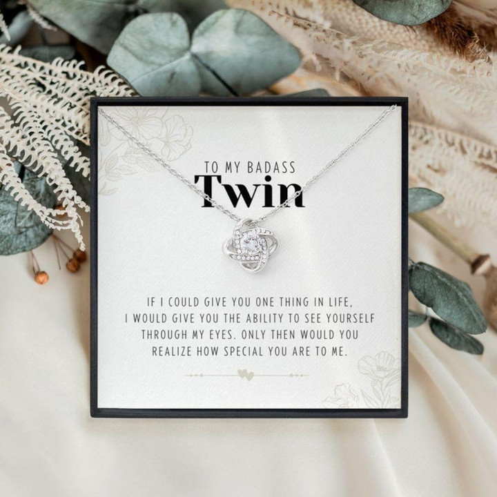 Sister Necklace Gift, To My Badass Twin Necklace, Idential Twin Gift, Twins Jewelry, Twin Necklace Gift