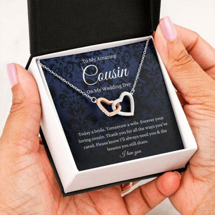 Cousin Necklace, Cousin Of The Bride Necklace Gift From Bride, To Cousin Wedding Day Gift