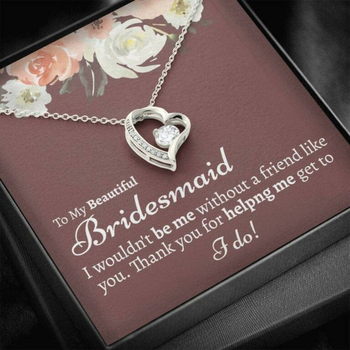 Bridesmaid Gift Ideas, Bridesmaid Necklace Gift, Thank You For Being My Bridesmaid