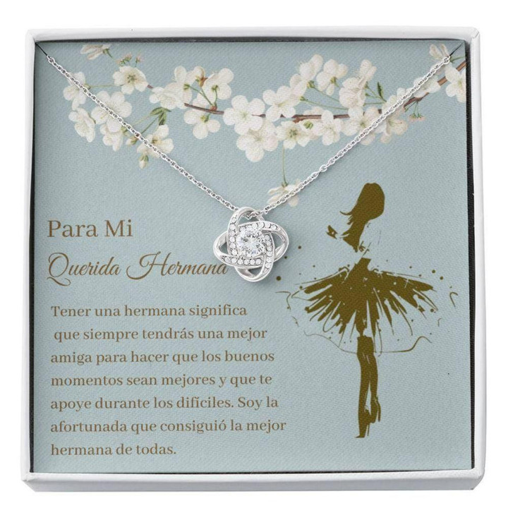 Sister Necklace Gift, Collar Regalo Hermana  Latina Sister Necklace Gift  Spanish Sister Card  Message Necklace  Mejor Hermana BFF