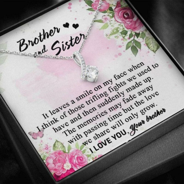 Sister Necklace Gift, Gift For Sister From Brother, Brother And Sister Necklace Gift