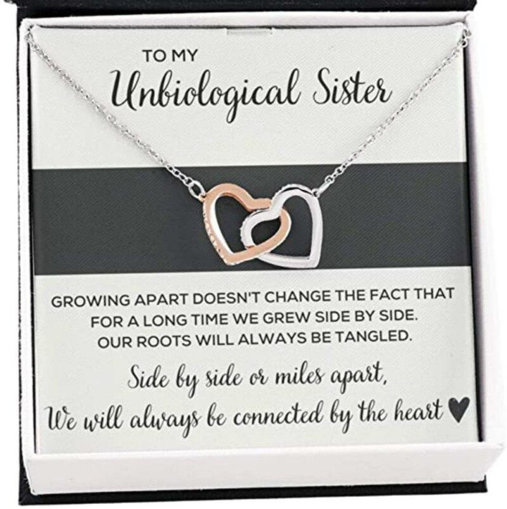Sister Necklace Gift, To My Unbiological Sister Tangled Necklace. Necklace Gift For Best Friend Soul Sister Girl Friend