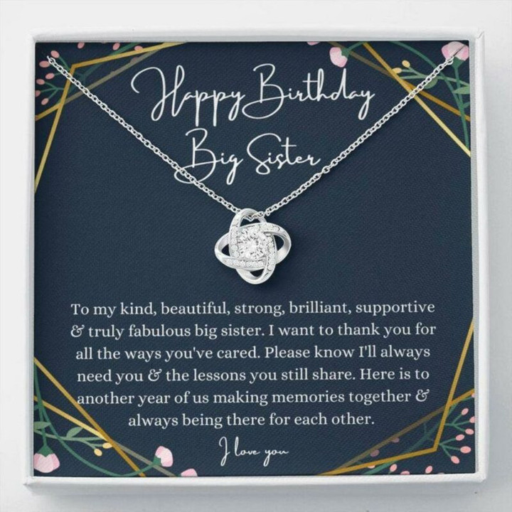 Sister Necklace Gift, Big Sister Birthday Necklace Gift From Little Sister Little Brother