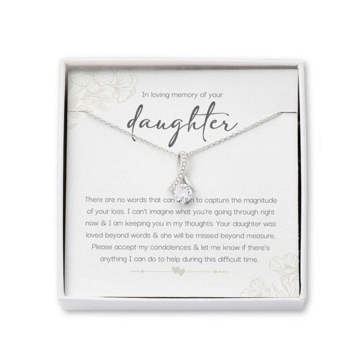 Memorials Necklace, Bereavement Gift, Loss Of Daughter, In Loving Memory Of Daughter Memorial Necklace,