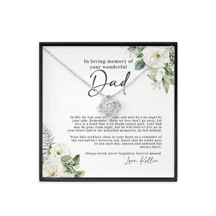 Memorials Necklace, Loss Of Parent Father Passing Gift, Sorry For Your Loss Necklace, Sympathy Gift Loss Of Father