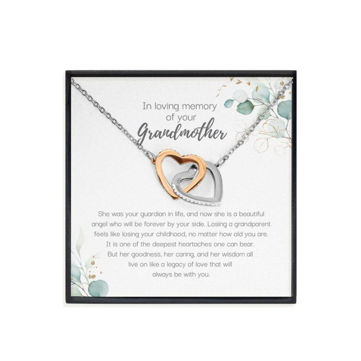 Memorials Necklace, Loss Of Grandmother Gift, Grandma Memorial Condolence Gift, Sorry For Your Loss Bereavement Necklace